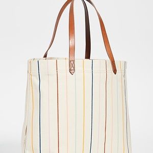Madewell Printed Stripe Canvas Transport Tote